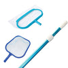 Kit completo per la pulizia di piscine fuori terra ed interrate con retino e asta telescopica