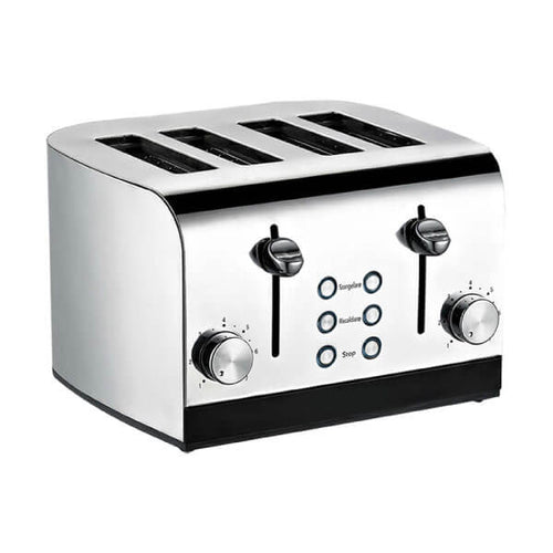 Rgv toast express 4 tostapane 4 fette con pinze removibile, 7 livelli di doratura e funzione scongelamento