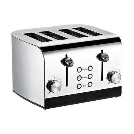 Rgv toast express 4 tostapane 4 fette con pinze removibile, 7 livelli di doratura e funzione scongelamento