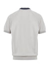 Gran Sasso Maglia Mezza Manica in Cotone Beige Chiaro da uomo