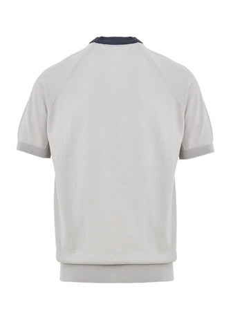 Gran Sasso Maglia Mezza Manica in Cotone Beige Chiaro da uomo