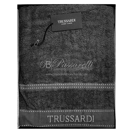 Trussardi Home Telo Bagno in Spugna di Puro Cotone Ribbon S46