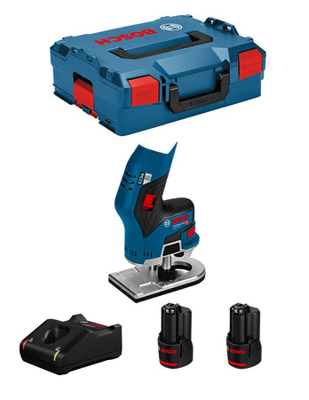 Rifilatore BOSCH GKF 12V-8 (2 x 3,0 Ah + GAL12V-40 + L-Boxx 136)