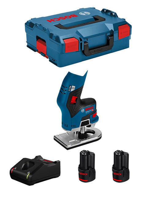 Rifilatore BOSCH GKF 12V-8 (2 x 3,0 Ah + GAL12V-40 + L-Boxx 136)