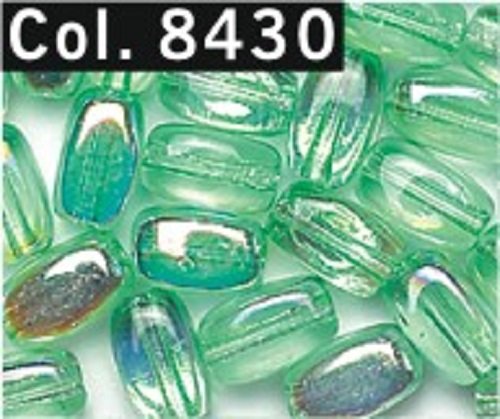 Riso perline 6 mm tubicino 85 pz 8430 colore verde chiaro