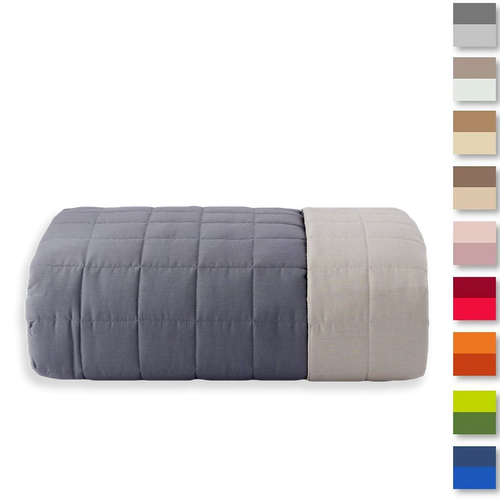 Riviera Paint Copriletto Trapuntato in Cotone Double Face Singolo - B70