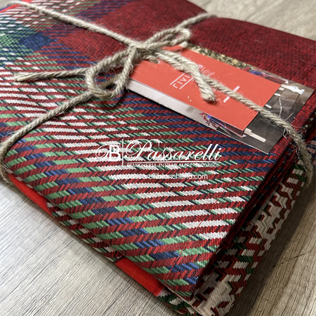 Riviera Tovaglia Natalizia in Twill Antimacchia Merry Christmas - Varie Dimensioni 2411S