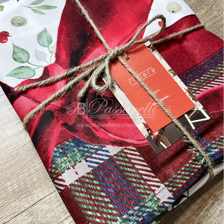 Riviera Tovaglia Natalizia in Twill Antimacchia Noel - Varie Dimensioni 2411S