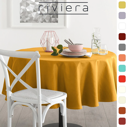 Riviera Tovaglia Rotonda Antimacchia Tinta Unita Daily S54