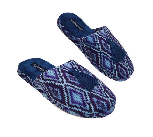 de fonseca Sissy Ciabatte Artistiche da Donna, Pantofole in Cotone, Slippers Comode e Lavabili per Casa