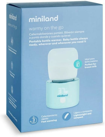 MINILAND Scaldabiberon Portatile Warmy On the Go, leggero e compatto, con adattatori per biberon