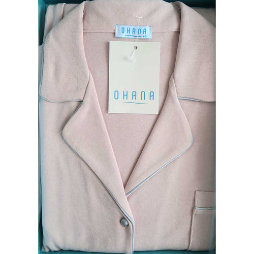Pigiama Autunno/Inverno Donna Ohana Interlock aperto 100% Cotone