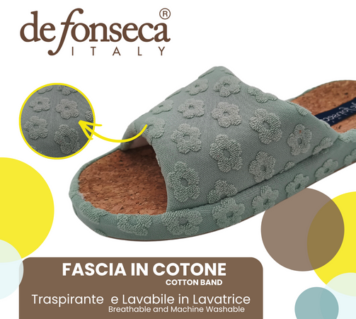 Defonseca Ciabatte Donna Estive, Pantofole in Sughero per Casa Comode e Ortopediche, Ciabatta Estiva de fonseca