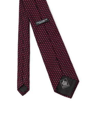Dolce & Gabbana Cravatta con ricamo in misto lana da uomo