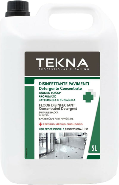 Tekna detergente disinfettante concentrato pavimenti tanica 5 lt con presidio mc