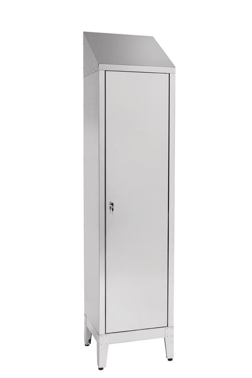Armadio spogliatoio AISI 304 con tramezza sporco/pulito cm. 50x50x215h
