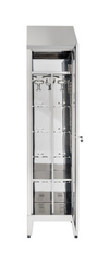 Armadio spogliatoio AISI 304 con tramezza sporco/pulito cm. 50x50x215h