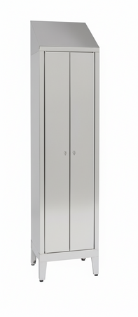 Armadietto da spogliatoio AISI 430 inox per 1 operatore cm. 50x50x215h