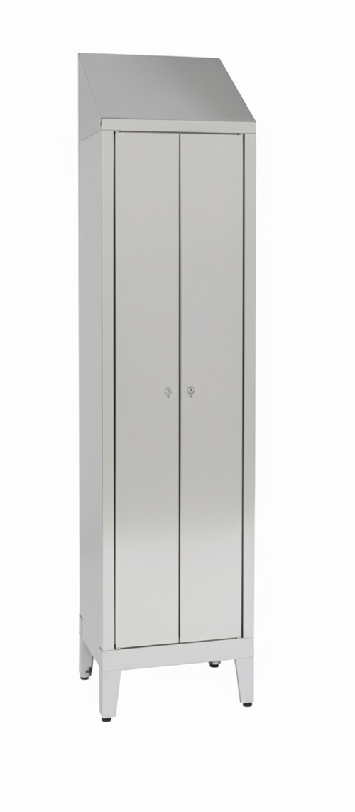 Armadietto da spogliatoio AISI 430 inox per 1 operatore cm. 50x50x215h