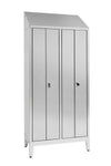 Armadio spogliatoio in acciaio inox AISI 304 a 2 posti a 4 ante cm. 95x50x215h
