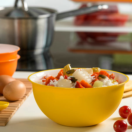 Set 2 ciotole con tappi  scodella da cucina moderna in tinta unita da 1.7 lt