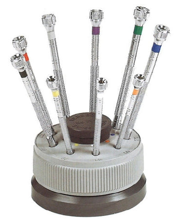 Kit 9 giraviti su base girevole / Rotating base 9 screwdrivers kit