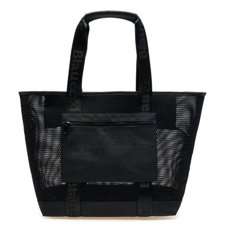 Blauer borsa donna knitted polyester tote bag