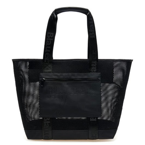 Blauer borsa donna knitted polyester tote bag