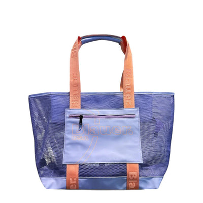 Blauer borsa donna knitted polyester tote bag