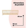 SAFETY 1ST, Sponda per letto in legno naturale, 110 cm compatibile con letti più grandi di 160 cm, eco-responsabile, 100% legno FSC