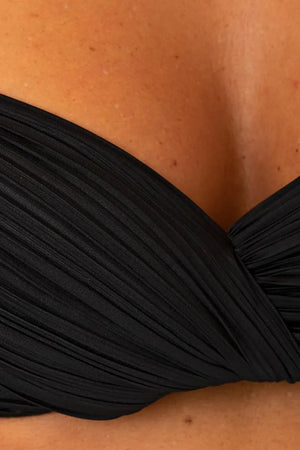 SALSEDINE | Bikini ferretto con drappeggio + slip fianco 7cm