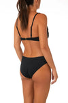 SALSEDINE | Bikini ferretto con drappeggio + slip fianco 7cm