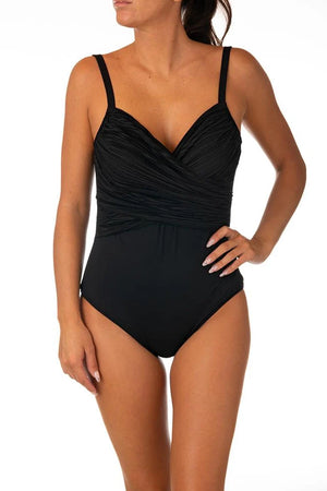 SALSEDINE | Costume intero con drappeggio coppa C