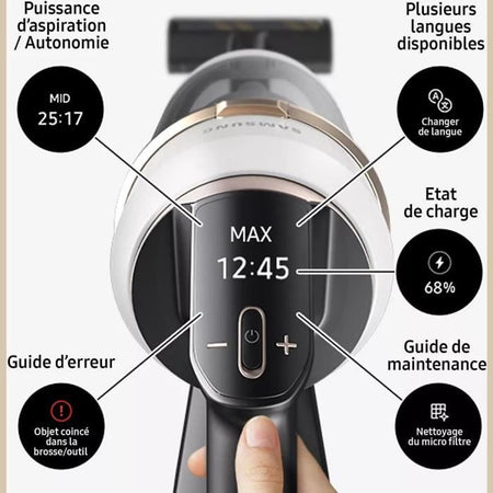 Samsung Jet 95 Complete - Aspirapolvere senza fili - 210 airwatt - 2,5 kg - 3 spazzole motorizzate