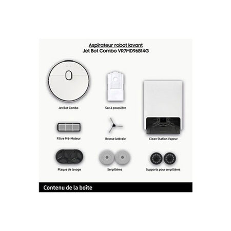 Robot aspirapolvere Samsung Jet Bot Combo VR7MD96B14G - Bianco - Garanzia 2 anni