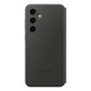 Custodia Smart View per Galaxy S24 FE con porta carte, nera