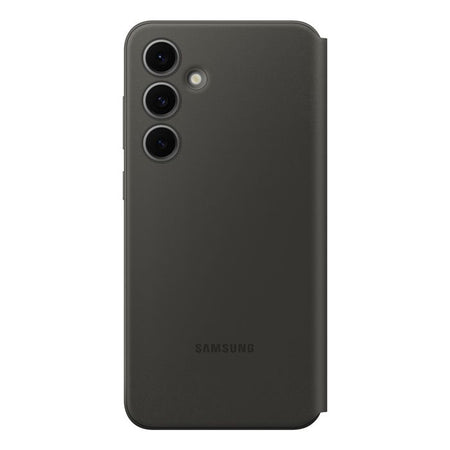 Custodia Smart View per Galaxy S24 FE con porta carte, nera