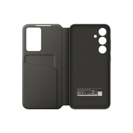 Custodia Smart View per Galaxy S24 FE con porta carte, nera
