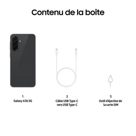 Smartphone Samsung Galaxy A36 6.7 5G Nano SIM 128 GB Nero