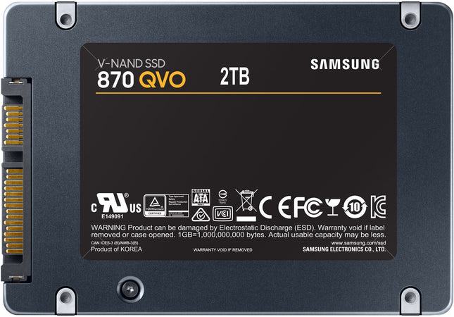 SSD interno SAMSUNG 870 QVO 2,5 '' ATA III 2 TB