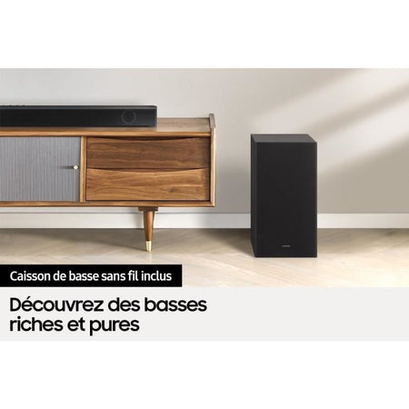SAMSUNG - HW-B530 Soundbar 2.1 canali 380 W + subwoofer wireless da 6,5'' + Adaptive Sound Lite + Modalità gioco + Bass Boost + HDMI ARC