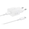 Caricabatterie rapido SAMSUNG Sector - USB C da 25 W (con cavo) - Bianco