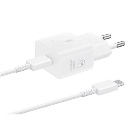 Caricabatterie rapido SAMSUNG Sector - USB C da 25 W (con cavo) - Bianco