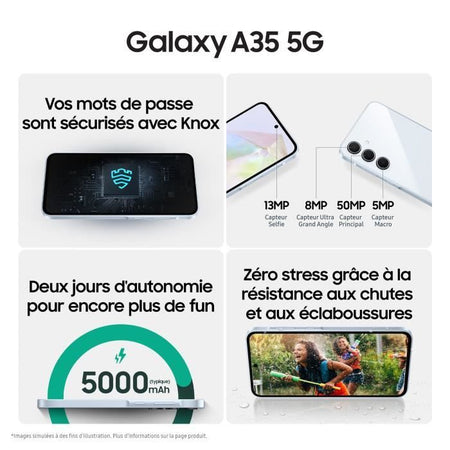 Smartphone SAMSUNG Galaxy A35 5G 128GB Blu