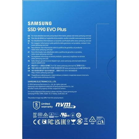 SSD interno - SAMSUNG - 990 EVO Plus 4TB - NVMe M.2 PCIe 4.0x4 - Velocità di lettura fino a 7250 MB/s
