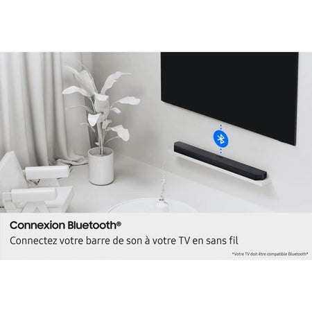 SAMSUNG HW-B460F/XE - Soundbar 2.1 canali - Subwoofer wireless da 6,5'' - Adaptive Sound Lite