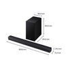 SAMSUNG HW-B66CF/XE - Soundbar serie 3.1ch - Subwoofer wireless da 6,5'' - HP Central - Adaptive Sound Lite