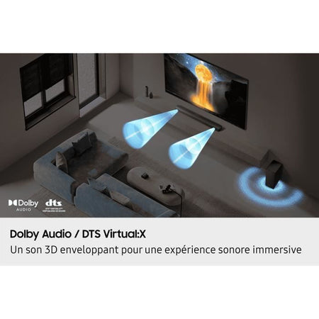 SAMSUNG HW-B66CF/XE - Soundbar serie 3.1ch - Subwoofer wireless da 6,5'' - HP Central - Adaptive Sound Lite