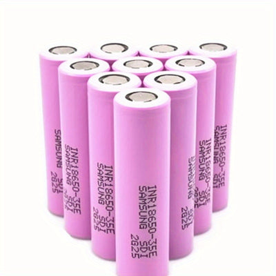6 PEZZI 18650 SAMSUNG 3,7V INR-35E 3500mAh SVAPO TESTA PIATTA BATTERIA SALDARE LITIO