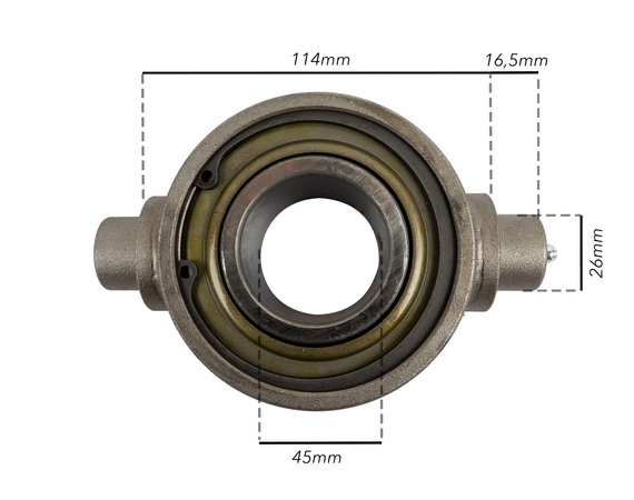 Cuscinetto Ama Ø 45mm completo di attacchi per frangizolle adattabile Nardi